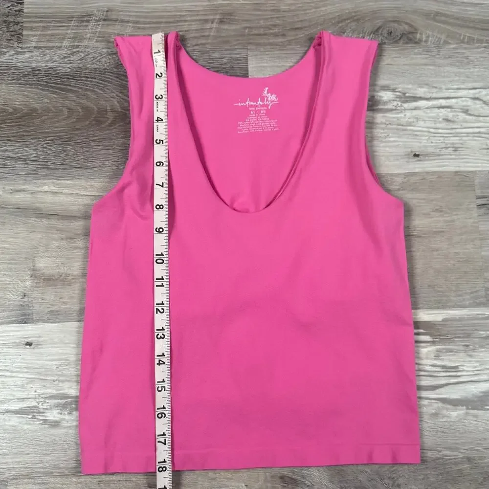 Intimately Free People Hot Pink Scoop Neck Tank Top Stretch M / L